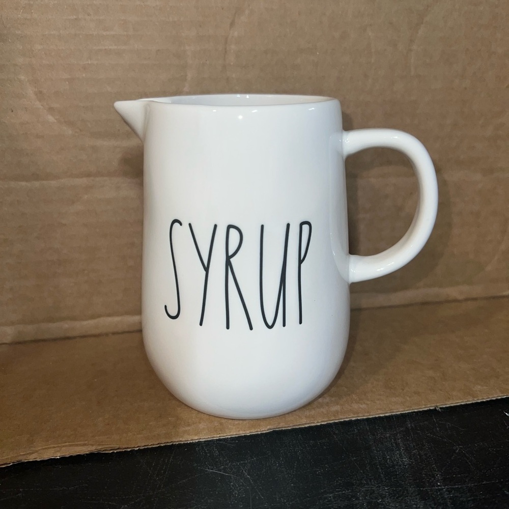 Rae Dunn White Syrup Jug